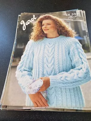 £2.99 • Buy New JAROL Lady's RAGLAN SWEATER Knitting Pattern FLIRT ARAN JX328