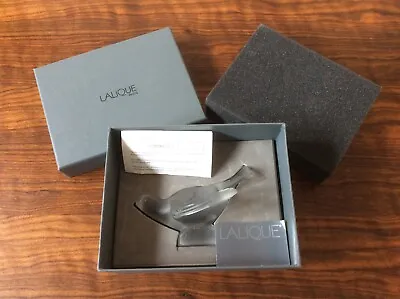 Lalique Bird Paperweight In Super Condition With Original Box & Papers • £245