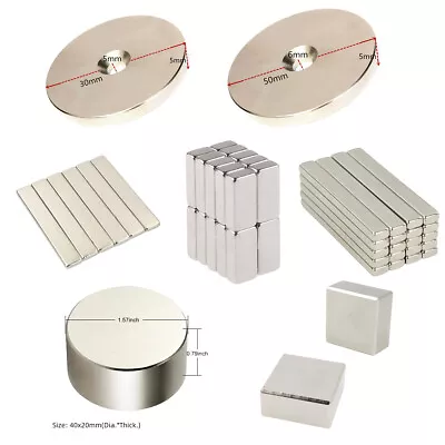 Super Strong Round Block Disc Magnet Rare Earth Neodymium Magnet Tool • $3.78