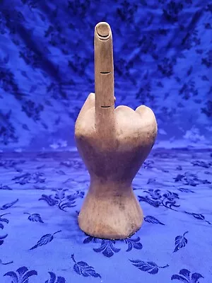 The Finger. Hand Carved Wood Sculpture.  • $12
