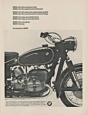 1967 BMW - Vintage Motorcycle Ad • $11.61