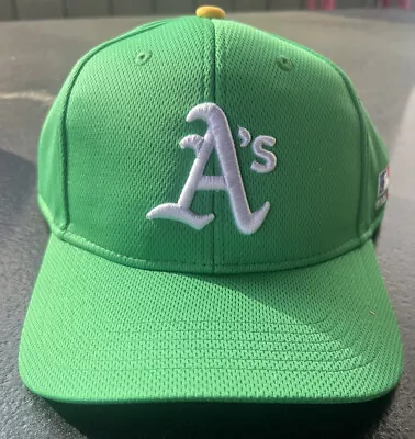 OAKLAND A's Bright Green Throwback MLB Baseball Adjustable ADULT Hat NEW! • $15.99
