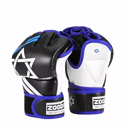 MMA Gloves Fingerless Boxing Gloves For Men Women And Teen UFC Grappling Blue • $24.99