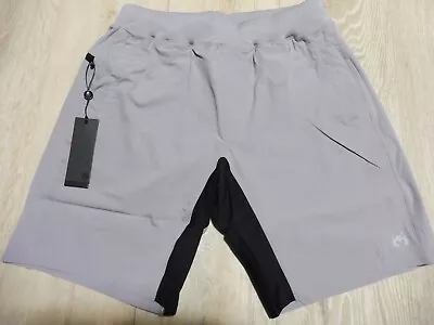 GREYSON Mens S SMALL SHORTS FULTON CROW GREY LINED WORKOUT POLY/SPANDEX STRETCH • $59.99