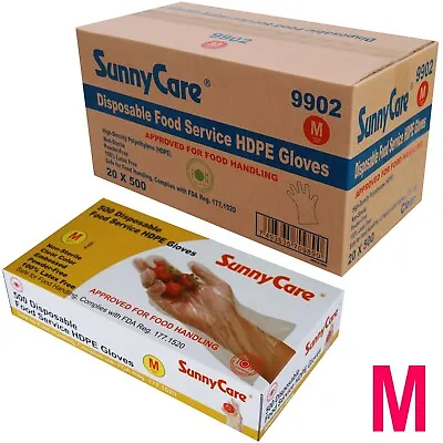 10000pcs Poly HDPE Food Handling Service Gloves (Latex Vinyl Free) - M • $50