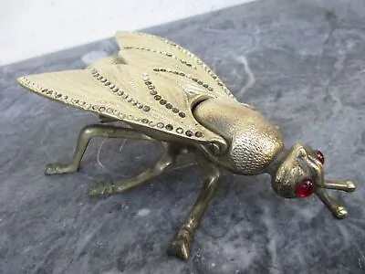 Vintage In True Brass Big House Fly Ashtray Flip Up The Wings Ash Tray • $82.58