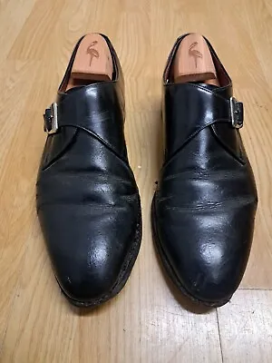 Charles Tyrwhitt Shoes Single Monk Strap Black UK 10 EU 44  F England Leather  • £20.99