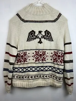 Southwestern Mens Sweater Sz 3XL Eagle Ski Pullover Skull Snowflake Acrylic • $38.99