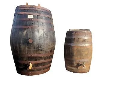 Whiskey Oak Barrel - Garden Allotment Rainwater Butt With Tap & Lift Off Lid - • £199.95
