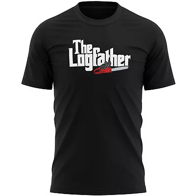 Mens The Logfather T Shirt Shirt Tree Surgeon Birthday Him Chainsaw Logs Tree... • £14.99