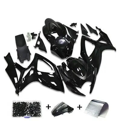 Glossy Black Fairing Kit For  GSXR 600 750 2006-2007 Injection Bodywork • $250