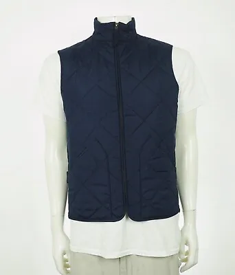 New J.Crew Quilted Walker Navy Blue Tech Jacket Vest Mens Small • $39.99