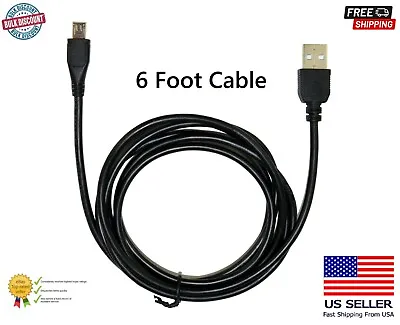 6 Foot Long USB 2.0 Micro-USB Male - To - USB A Male Cable & Sync Cable • $5.69