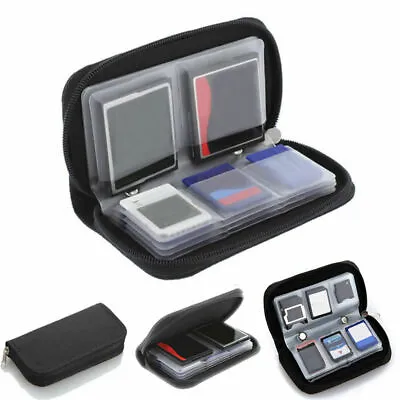 Memory Card Wallet - Micro SD SDHC CF SM - Protective Storage Holder Pouch Case • £6.31