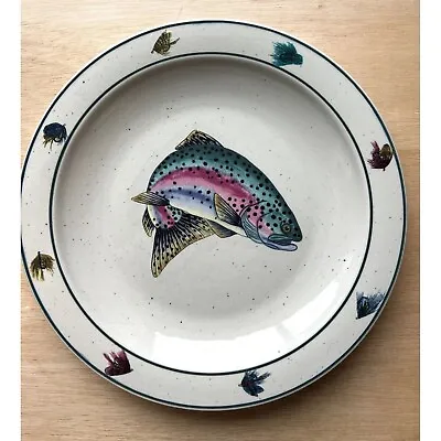 Folkcraft Stoneware Rainbow Trout Dinner Plates Scotty Z 11  • $10.50