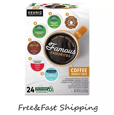 Keurig Famous Favorites Coffee Variety Pack Single Serve K-Cup Pods 24 Count • $12.98