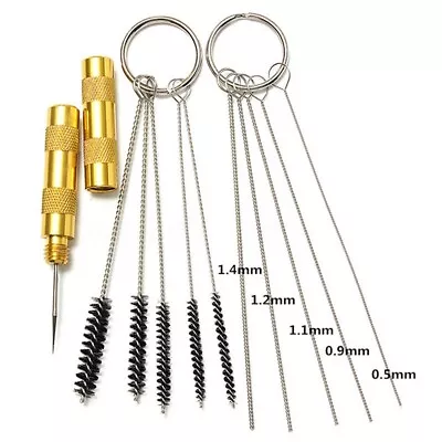 £3.99 • Buy 11Pcs Airbrush Cleaning Kit NEW With Brushes & Needles Remove Clean Dried Paint
