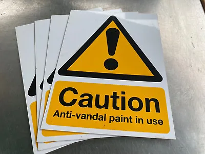 £7 • Buy Workplace Signage Anti Vandal Paint Signs X 4