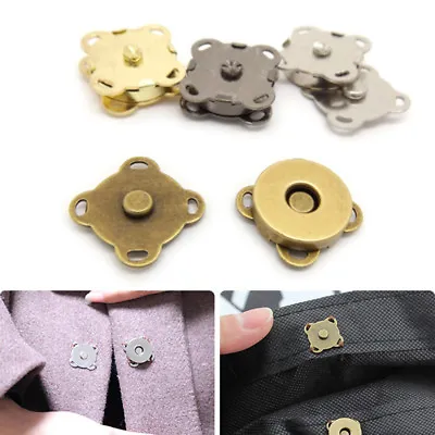 £3.95 • Buy 10pc 14mm Sew On Magnetic Snaps Button Clasps Fastening For Clothes Handbag 67UK