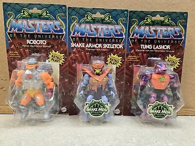 Masters Of The Universe Origins Lot - Roboto Snake Armor Skeletor Tung Lashor • $46