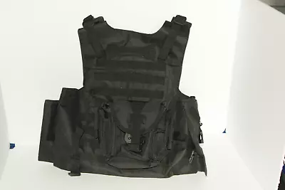 Military Tactical Vest Combat Assault Plate Carrier Black W/ Bag • $49.99