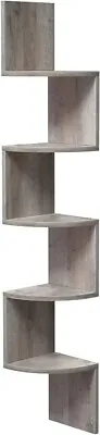 VASAGLE Corner Shelf 5-tier Floating Wall Shelf With Zigzag Design... • £20