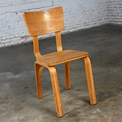 Thonet #1216 Dining Chairs Bent Oak Plywood Saddle Seat Single Bow Selling Separ • $395