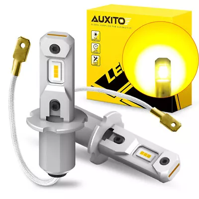 2X Yellow AUXITO H3 Fog LED Light Headlight Bulbs Lamp Conversion Kit 3000K DRL • $24.99