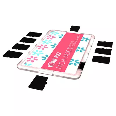 KIWI Ultra Slim Memory Card Holder Storage Protector Fits10 Micro SD Cards Pink • $6.99