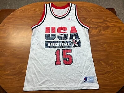 $24.50 • Buy Mens Used Vintage Champion Magic Johnson Dream Team Basketball Jersey Size 44