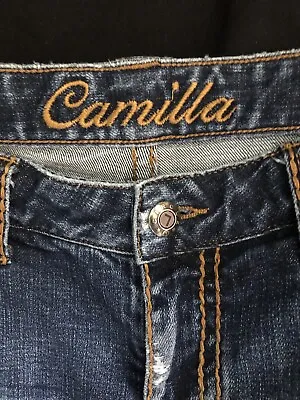 Camilla Franks 12 Jeans Low To Mid Rise Boot Cut Blue Denim Pockets Some Stretch • $125