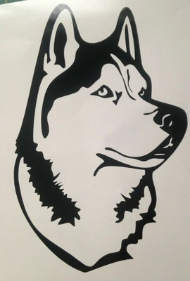 £3.50 • Buy 1x Husky Wolf Vinyl Sticker Decal Car Camper Dog Van Bumper 4.5x6in Black