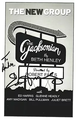 “The Jacksonian” Ed Harris Hand Signed Program COA • $69.99