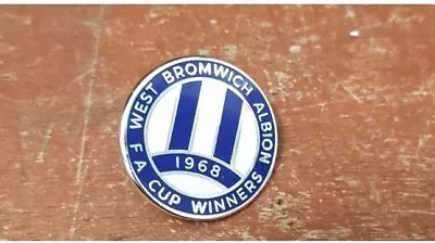 West Bromwich  Albion F C - 1968 Fa Cup Winners Football Badge Pin • £2