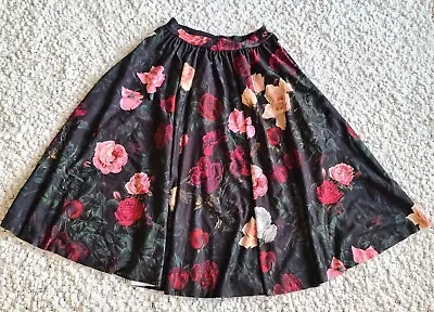 BNWT M Dark Roses Pocked Midi Skirt Blackmilk New Medium • $50