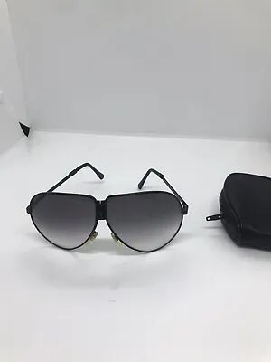 Vintage Black Foldable Aviator Sunglasses With Case!!! • $32.40