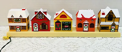 Vintage Yuletide Concepts Light Up Houses Christmas 5 Houses  • $18