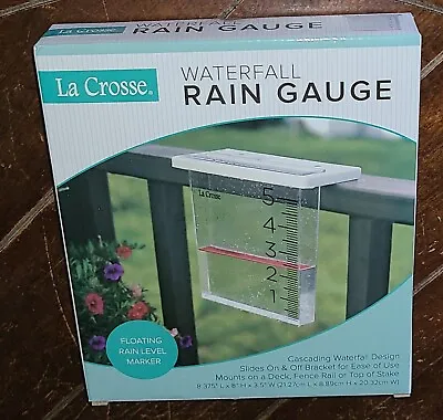 La Crosse Waterfall Rain Gauge W/Floating Rain Level Marker #705109 • $19.94