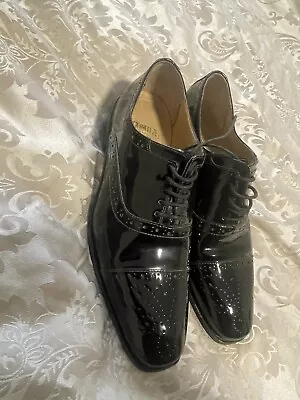 Black Shiny  Leather Shoe EU 41 • £28