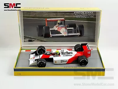 Mclaren MP4/4 Ayrton Senna 1988 F1 World Champion 1:18 MINICHAMPS Box With Decal • $999