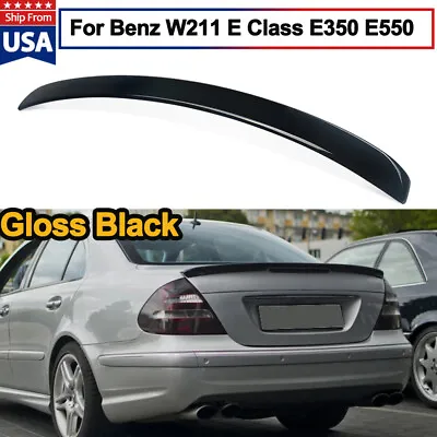 Fit For Benz W211 E Class E350 Gloss Black AMG Style Rear Spoiler Wing Roof Lip • $79.99