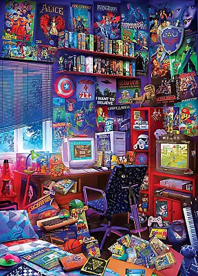 Toynk '80S Game Room Pop Culture 1000 Piece Jigsaw Puzzle By Rachid Lotf • $31.26