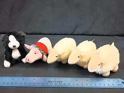 Babe McDonalds 1995 Mini Plush Pig Dog Sheep Farm Stuffed Animals Lot Of 5 • $9.99