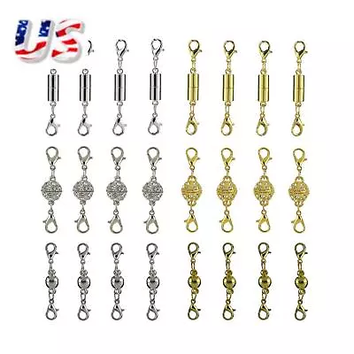 Strong Magnetic Lobster Clasps Assortment Jewelry Necklace Converter Extender • $13.95