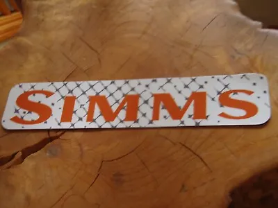 SIMMS Limited Edition Diamond Plate Orange Logo Large Decal/sticker • $20.99