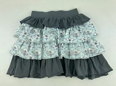 Matilda Jane Nina Character Counts Heart Soul Pride Gray Ruffle Skirt Size 6 • $15.95