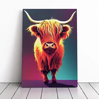 £19.95 • Buy An Amazing Highland Cow Canvas Wall Art Framed Poster Print Picture