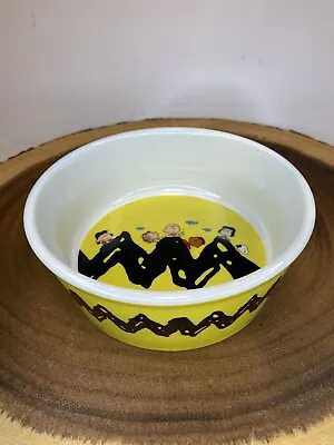 PEANUTS CHARLIE BROWN Ceramic Pet Bowl 5  X 2” Gibson Stoneware - 129471.01 NEW • $10.99