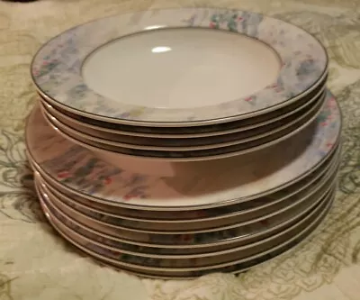11- Piece 7) Mikasa Maxima Super Strong Monet Dinner Plates + 4 Wide-rim Bowls • $75