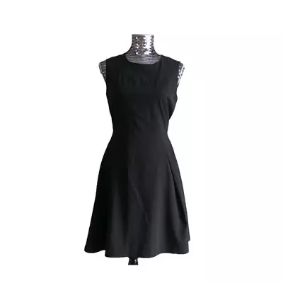 Z Spoke Zac Posen Fit Flare Sleeveless Seam And Pleat Detail Black Dress Size 2 • $38